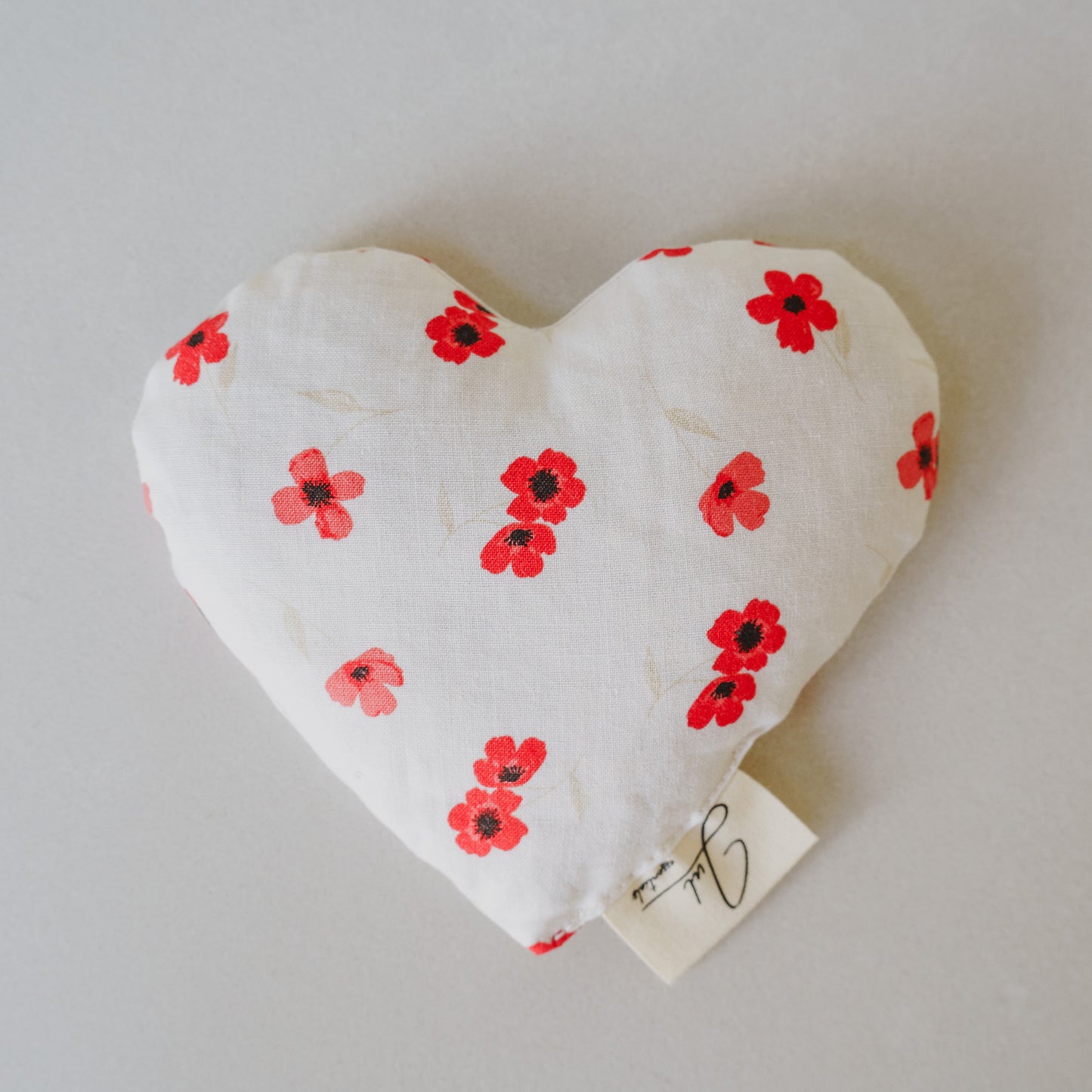 Coeur réconfort - Fleurs rouges
